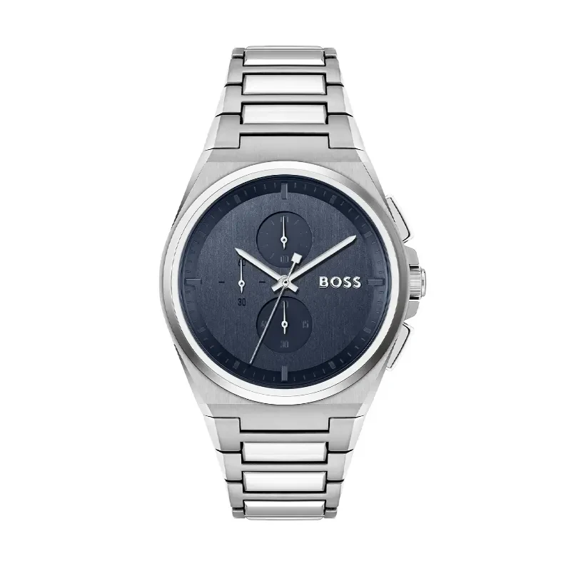 Hugo Boss Steer Chronograph Blue Dial Men's Watch- 1514048